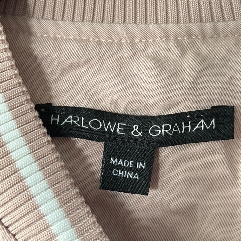EUC Harlow & Graham lightweight women’s XS bomber jacket, dusty pink, li… - Picture 2 of 6